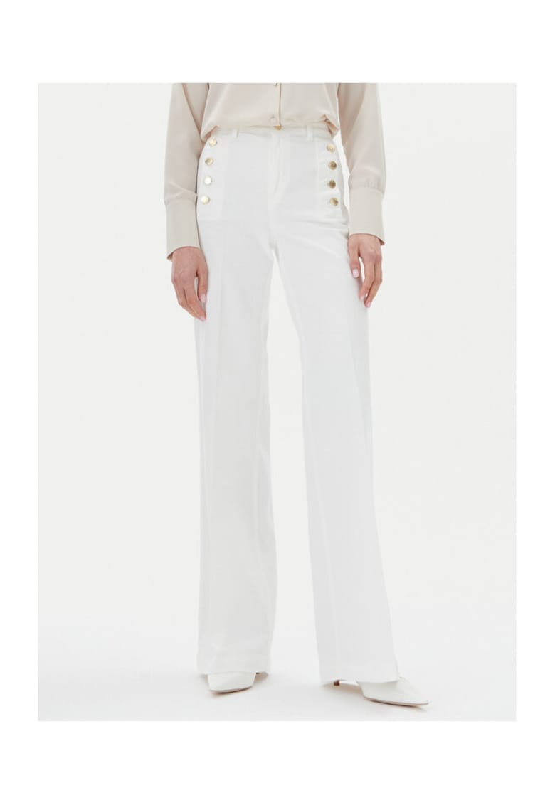 Pantaloni dama  DD5144 - Bumbac/Elastan - Alb - Alb