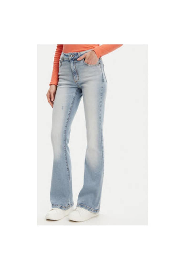 Pantaloni dama  4OTADE00F - Bumbac - Albastru - Albastru