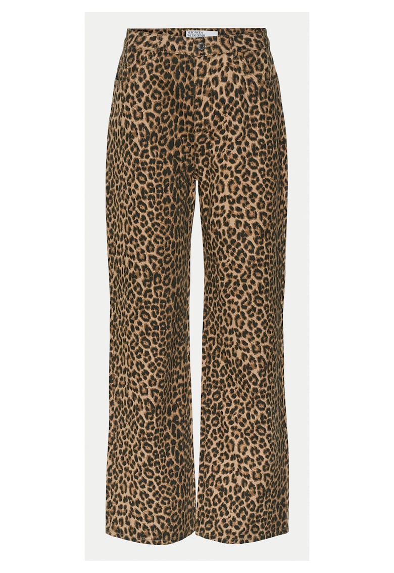 Pantaloni dama  10330128 - Bumbac - Maro - Maro