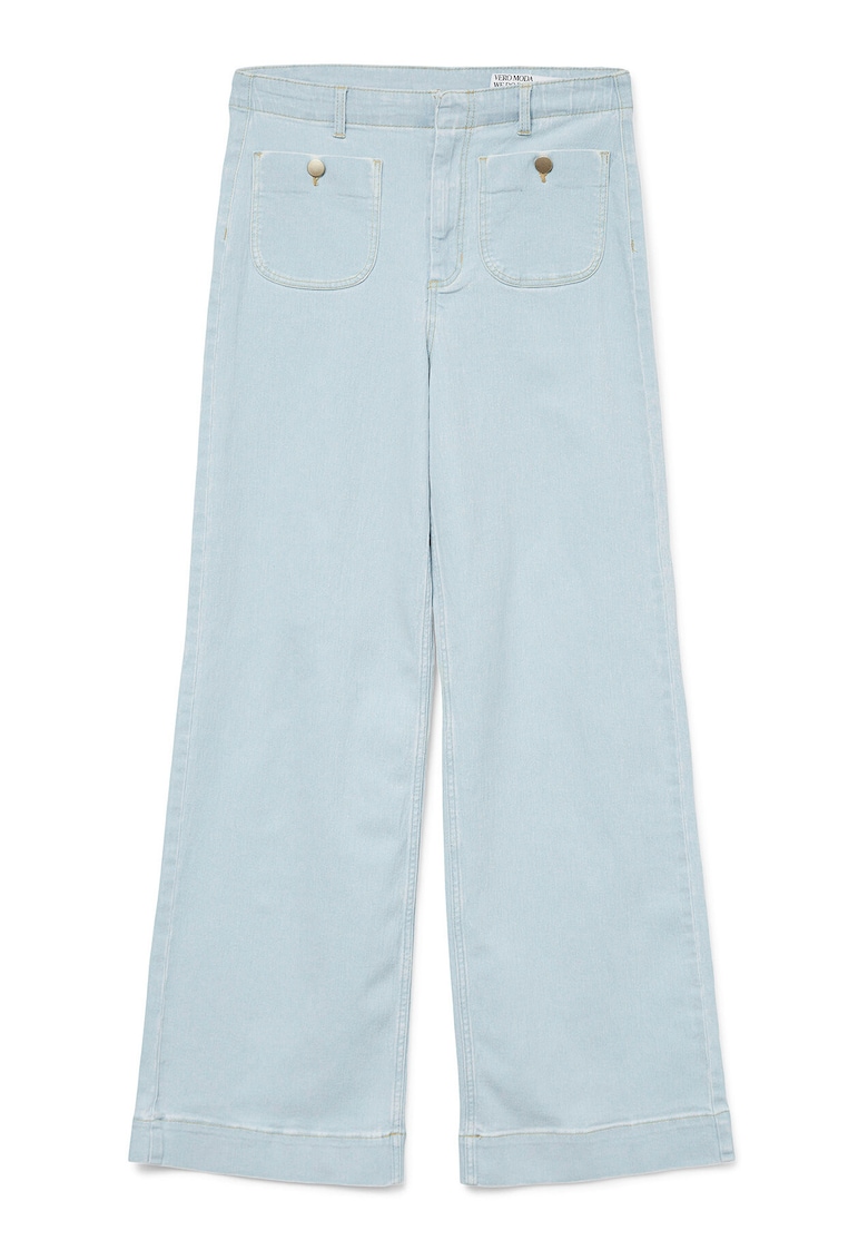 Pantaloni dama  10328192 - Bumbac/Poliester - Albastru - Albastru