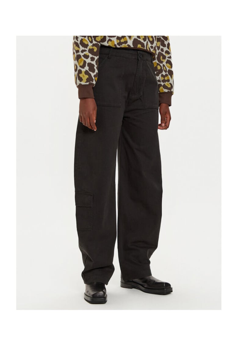 Pantaloni dama -  304543012 - Bumbac - Negru - Negru