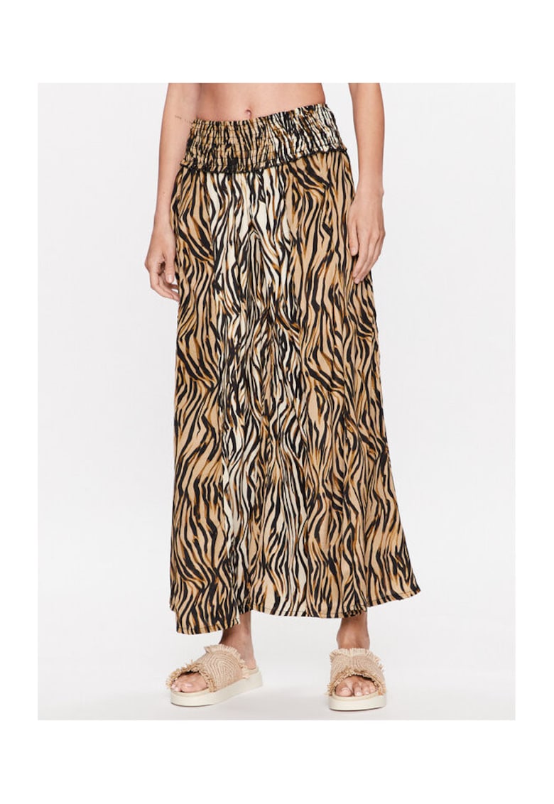 Pantaloni dama -  302466337 - Poliester - Maro - Maro