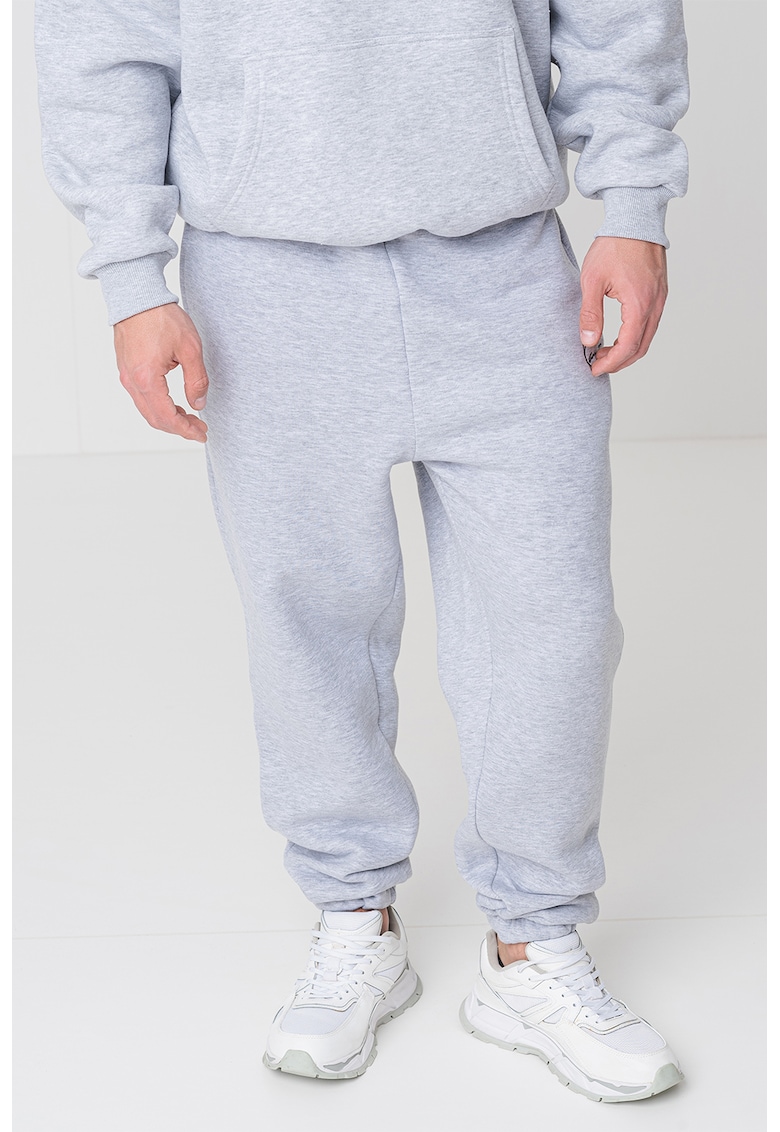 Oferte la Pantaloni de trening regular fit Small Signature Essential - Negru/Gri deschis melange