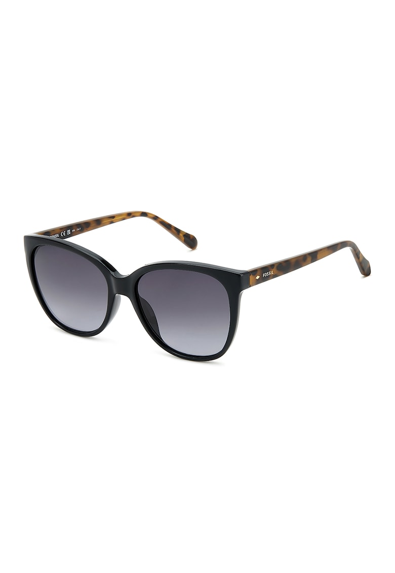 Ochelari de soare cat-eye cu lentile in degrade - Negru