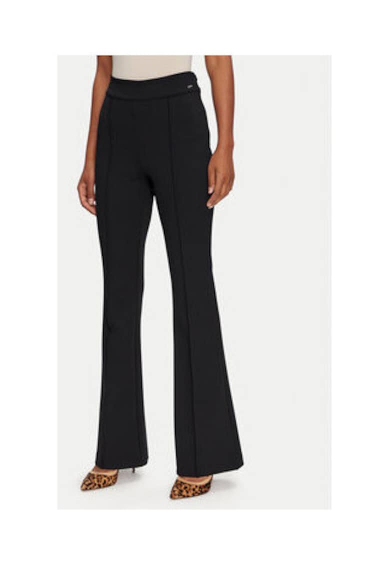 Pantaloni cu talie inalta cu croiala ampla -
