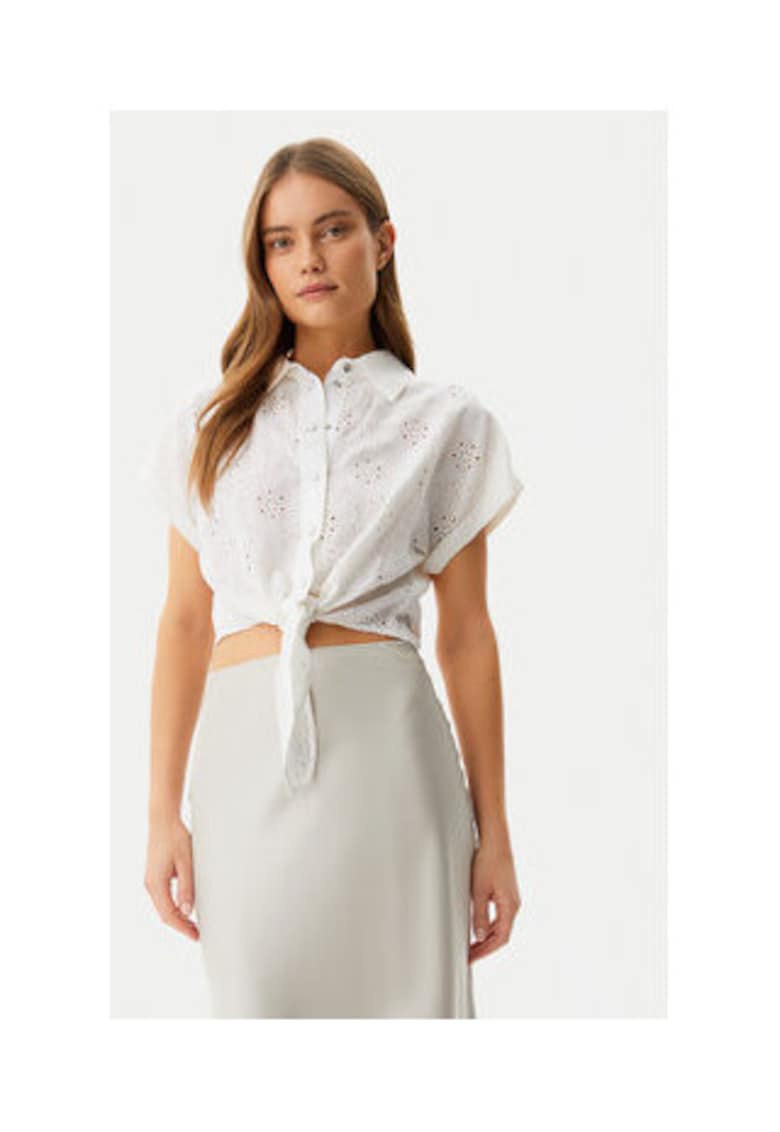 Camasa crop din Lyocell -