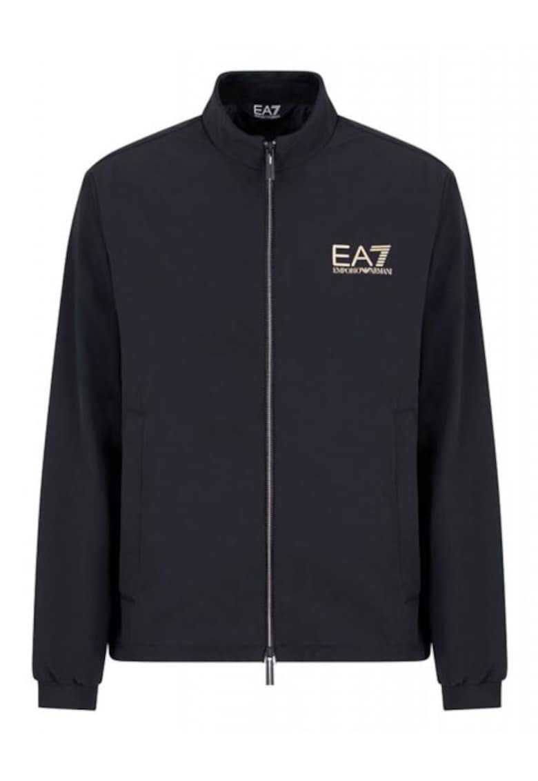 Geaca  neagra - 88% poliamida - 12% elastan - cu logo auriu - Negru