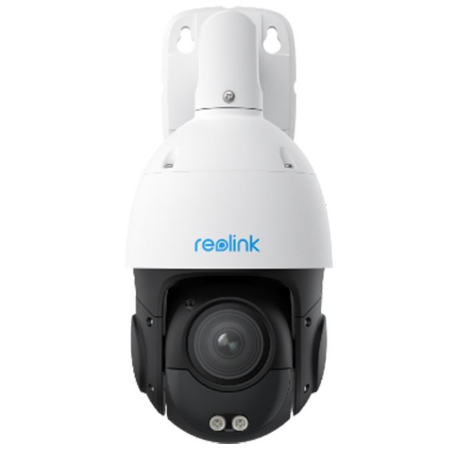 Camera supraveghere rotativa IP PTZ Speed Dome cu iluminare duala Reolink P850, 4K, 5.3 - 86mm, IR/lumina alba 80 m, microfon si difuzor, detectie om/