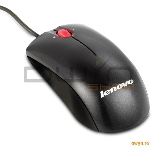 LENOVO Optical Wheel Mouse, Black, USB