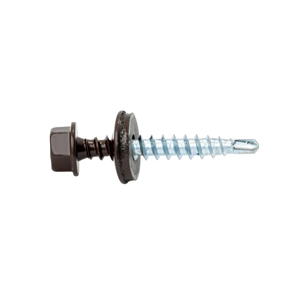 Surub pentru tigla metalica, autoforant, maro RAL 8017, 4.8 x 25 mm, 50 bucati