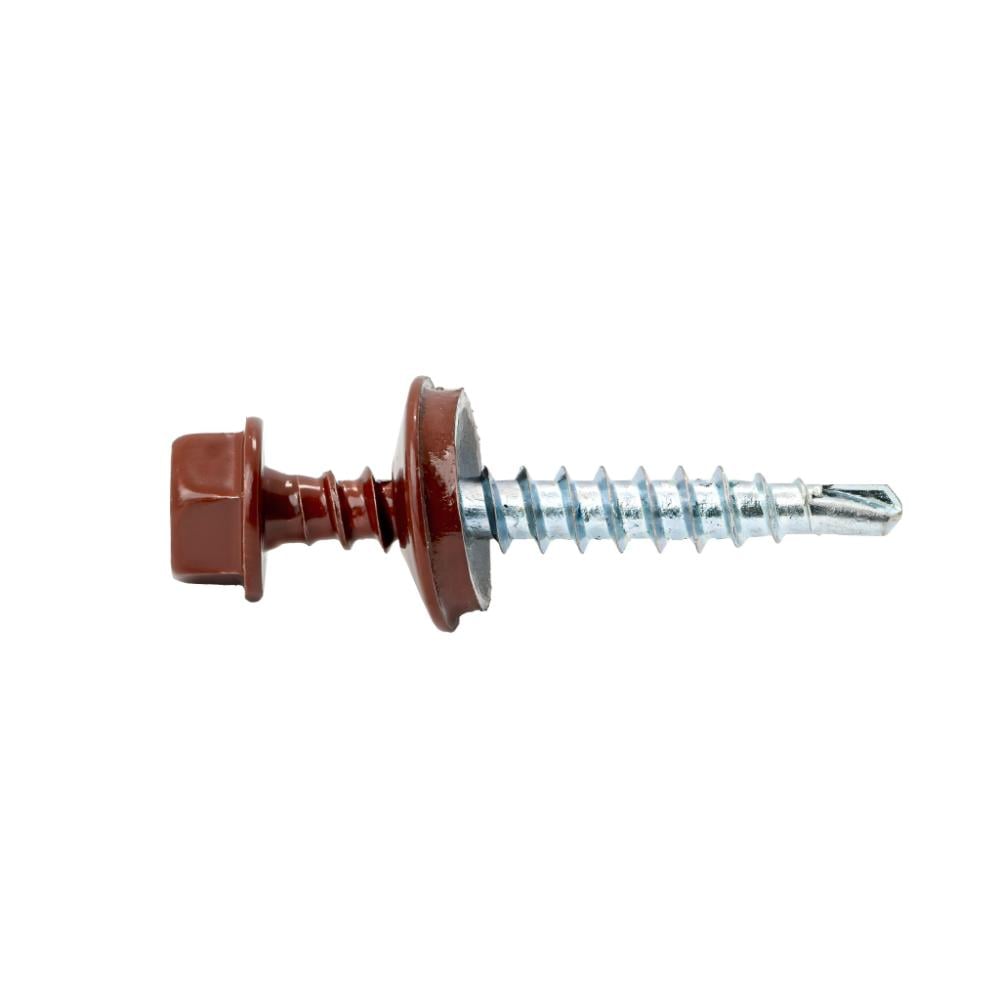 Surub autoforant pentru tigla metalica, rosu, RAL 3011, 4.8 x 19 mm, 50 bucati