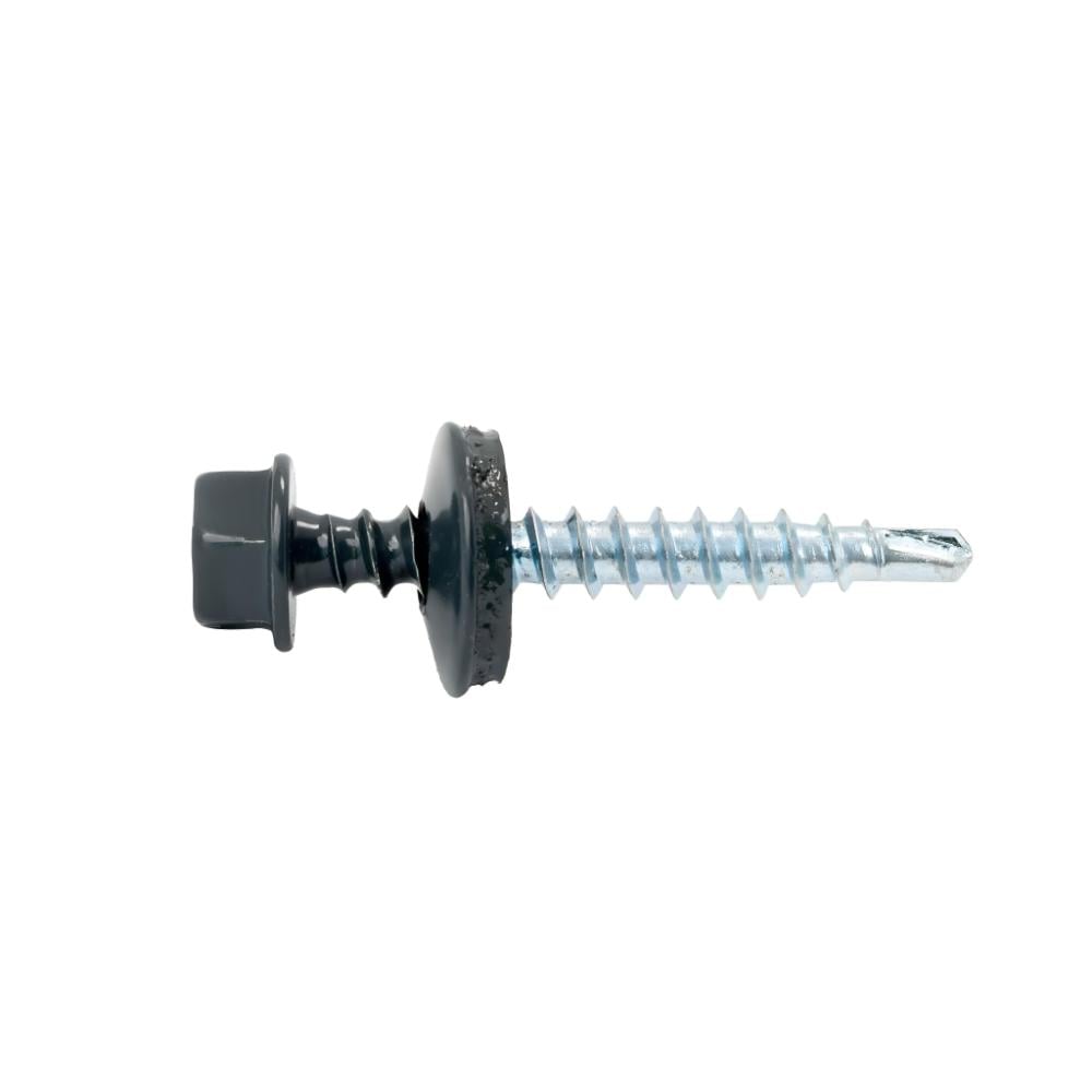 Surub autoforant pentru tigla metalica, gri antracit, RAL 7016, 4.8 x 19 mm, 50 bucati