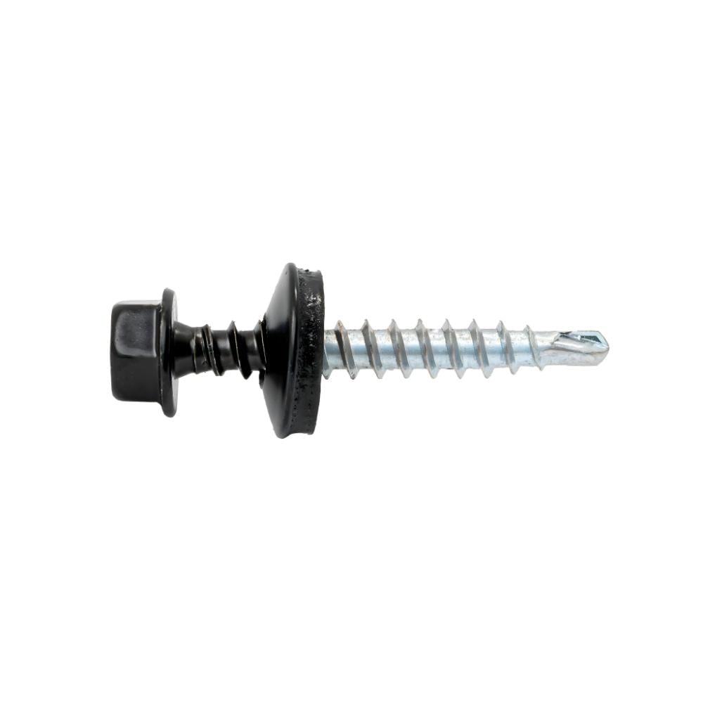 Surub autoforant pentru tigla metalica, negru, RAL 9005, 4.8 x 19 mm, 50 bucati