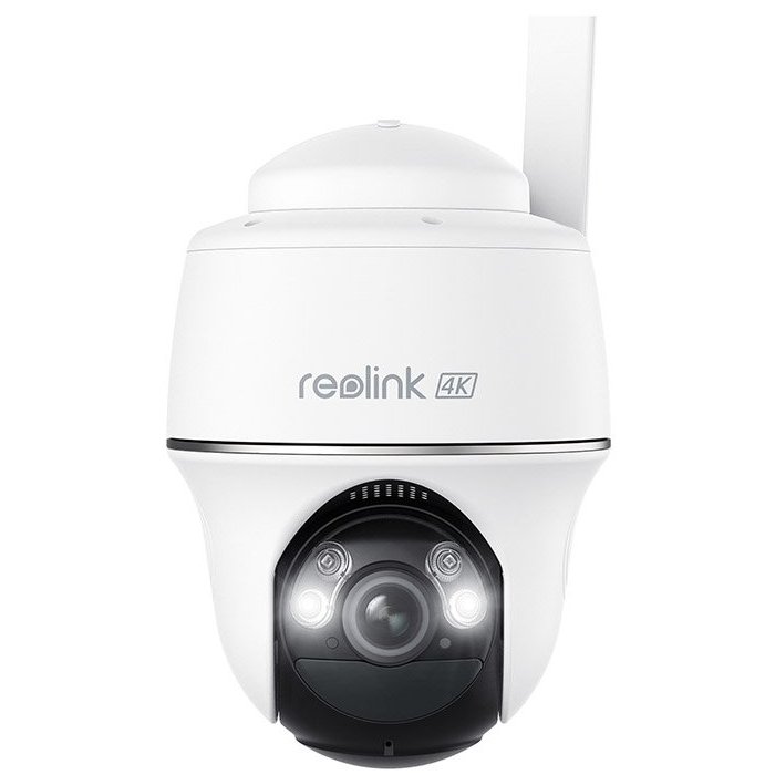 Camera supraveghere wireless Wi-Fi rotativa Speed Dome Reolink Argus PT B440, 4K, IR/lumina alba 10 m, microfon, dual band, PIR, slot card