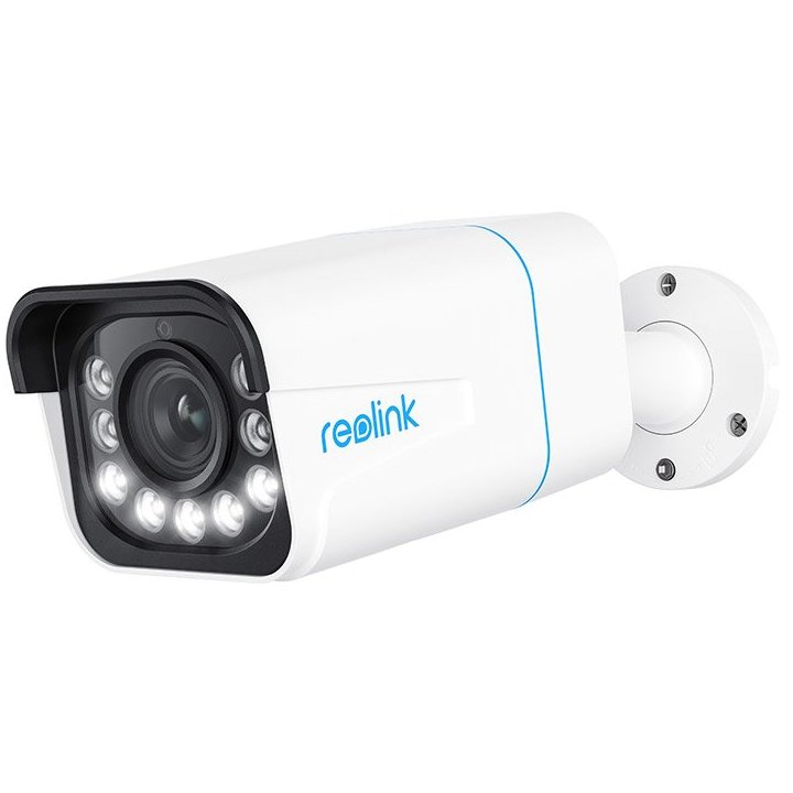 Camera supraveghere exterior IP Reolink P430, 4K, IR 30 m, color noaptea 30 m, 2.7 - 13.5 mm, motorizat, slot card, microfon, sirena, detectie oameni