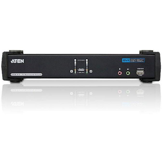 ATEN CS1782A 2-Port DVI USB 2.0 KVMP Switch, 7.1 Surround Sound, nVidia 3D