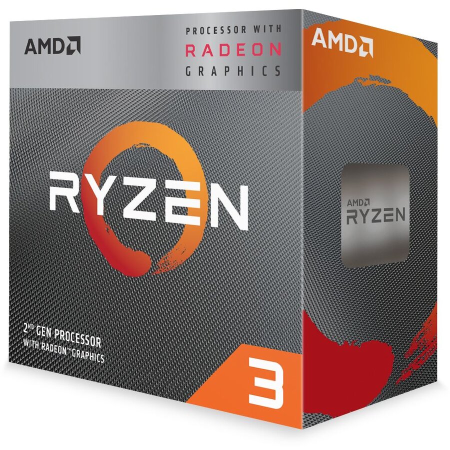 AMD CPU Desktop Ryzen 3 4C/4T 3200G (4.0GHz,6MB,65W,AM4) box, RX Vega 8 Graphics, with Wraith Stealth cooler