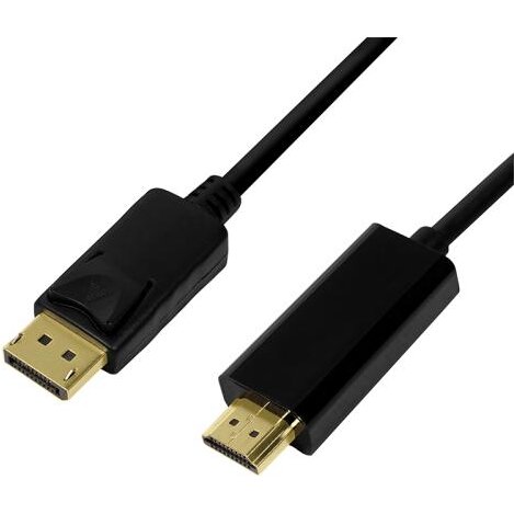 Cablu Logilink CV0126, DisplayPort - HDMI, 1m, Black