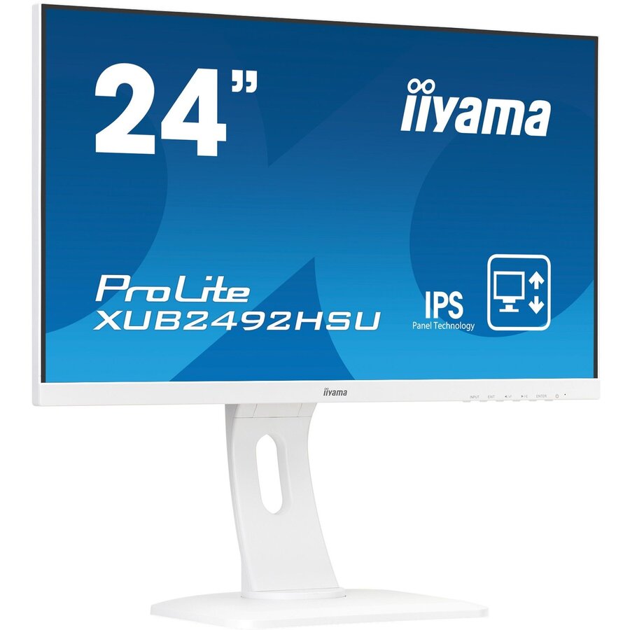 Monitor IIYAMA, ProLite XUB2492HSU-W1, IPS, UltraSlim, FlickerFree, BlueLightReducer, Alb, 24