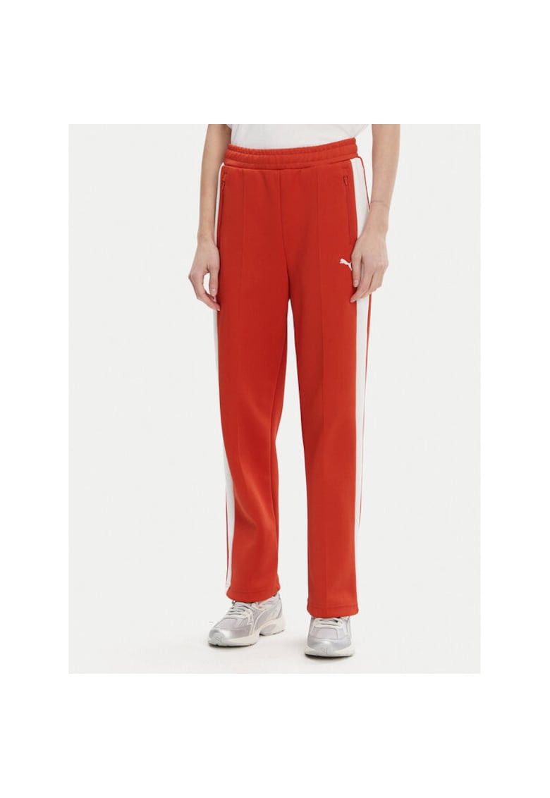 Pantaloni de trening dama  629797 - Poliester reciclat/Bumbac - Rosu - Rosu