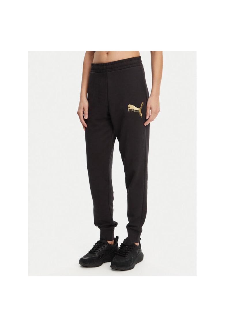 Pantaloni de trening dama  684999 - Bumbac/Poliester reciclat/Bumbac organic - Negru - Negru