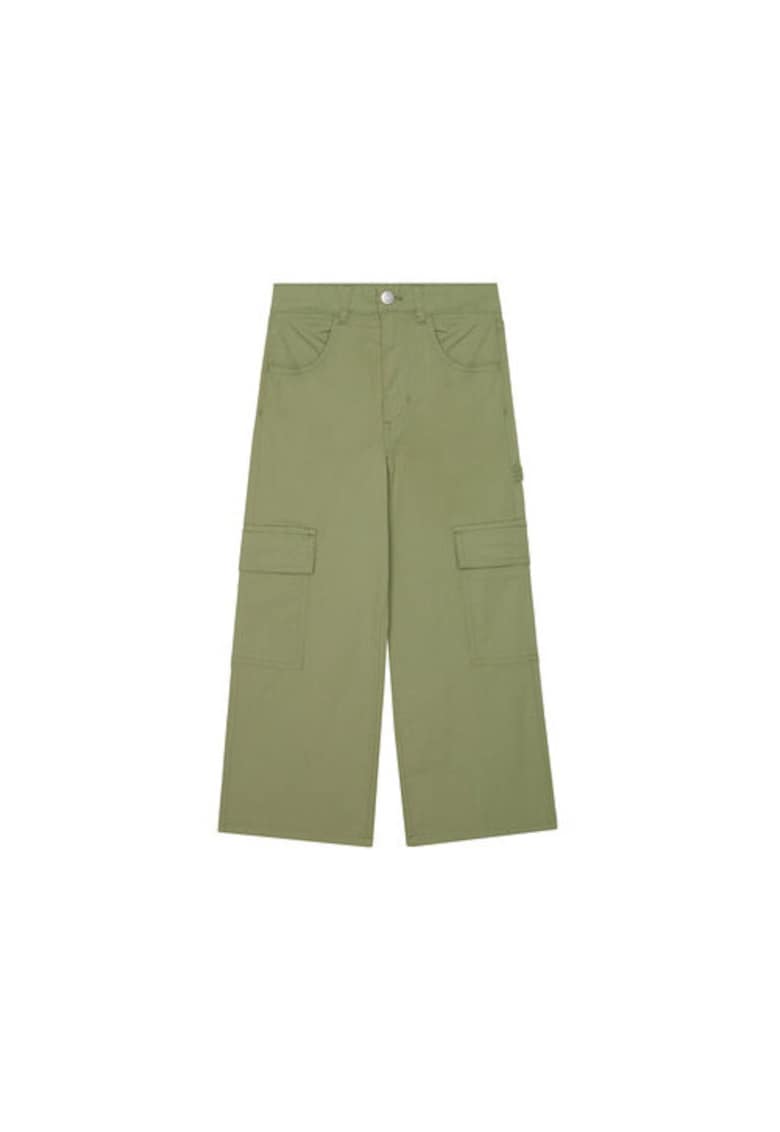 Pantaloni fete  4L2VCE040 - Bumbac - Verde - Verde