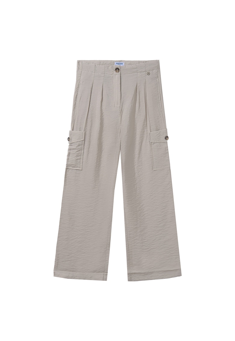 Pantaloni fete  6536 - Viscoza/Poliamida - Bej - Bej