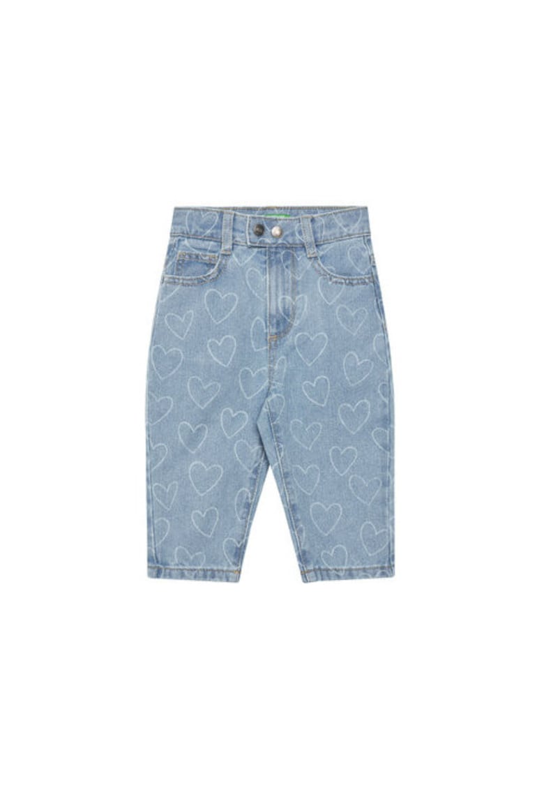Pantaloni fete  49DAGE02I - Bumbac - Albastru - Albastru