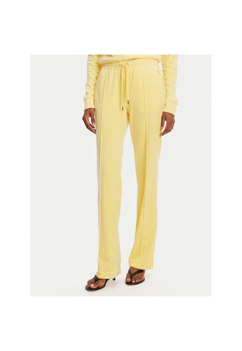 Pantaloni de trening dama  JCAPW045 - Poliester/Elastan - Galben - Galben