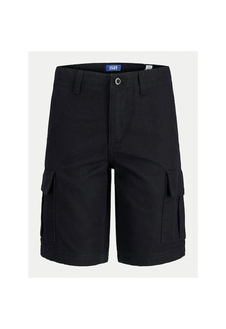 Pantaloni scurti baieti Jack Jones Junior - 12268381 - Bumbac - Negru - Negru