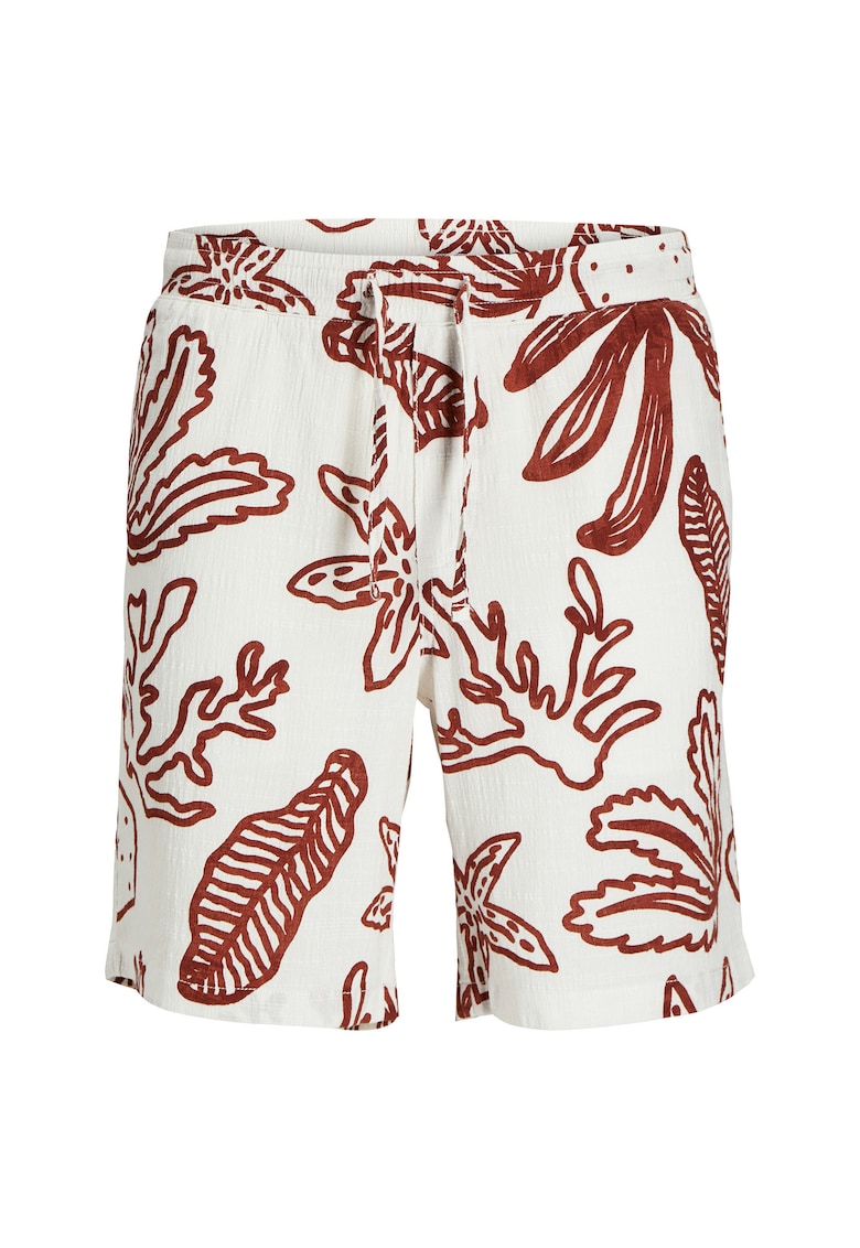 Pantaloni scurti baieti Jack Jones Junior - 12277599 - Bumbac - Ecru - Ecru