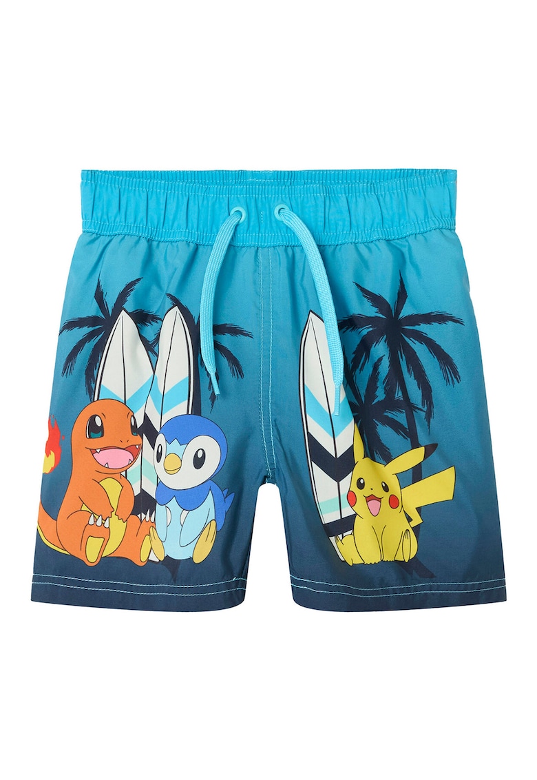 Pantaloni scurti de baie baieti  13239656 - Poliester - Albastru - Albastru