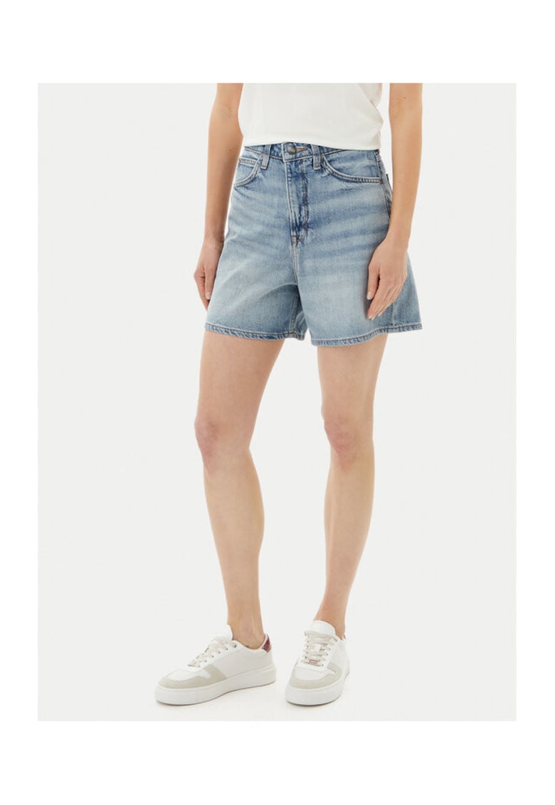 Pantaloni scurti din denim dama  112363786 - Bumbac/Lyocell - Albastru - Albastru