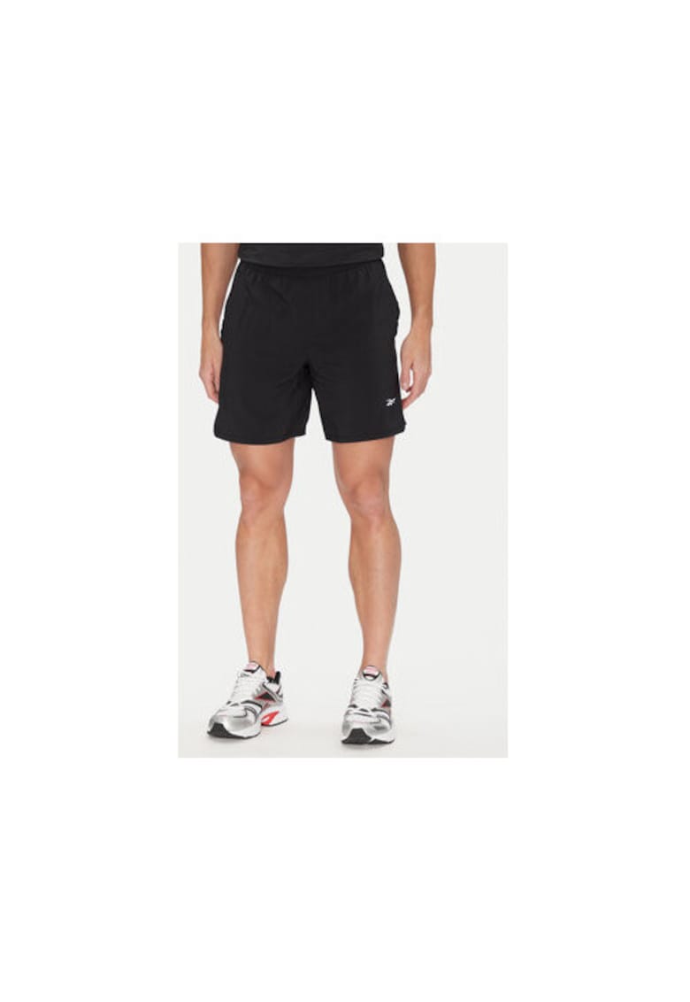 Pantaloni scurti sport barbati  112634 - Poliester reciclat - Negru - Negru