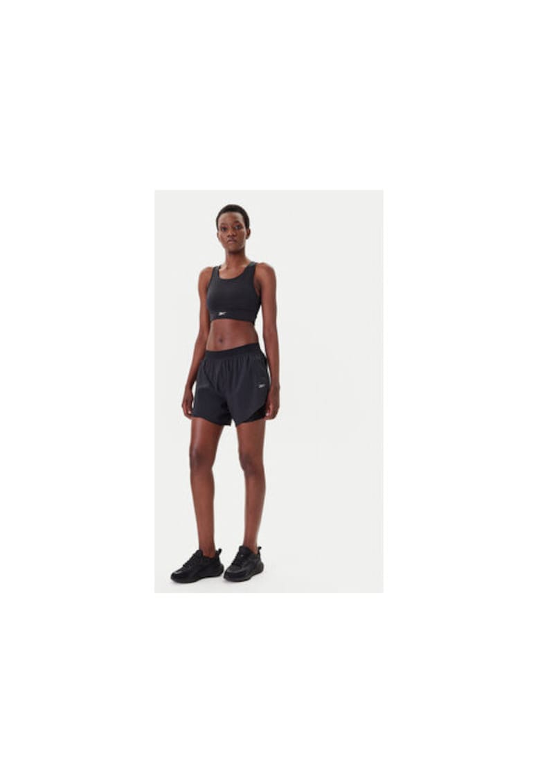 Pantaloni scurti sport dama  112518 - Poliester reciclat - Negru - Negru