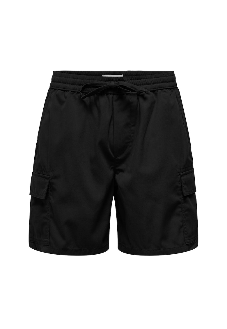 Pantaloni scurti sport barbati  Sons - 22034462 - Bumbac/Poliester - Negru - Negru