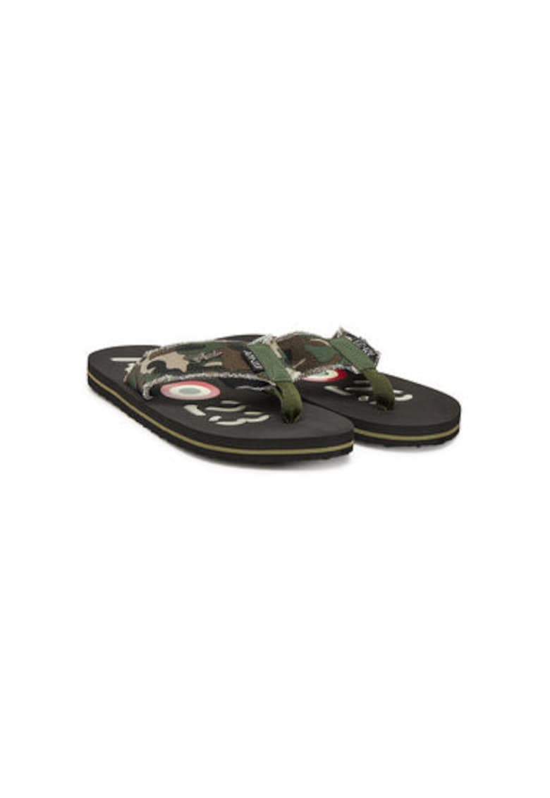 Papuci flip-flop barbati  251SC310CT3593 - Textil - Kaki - Kaki