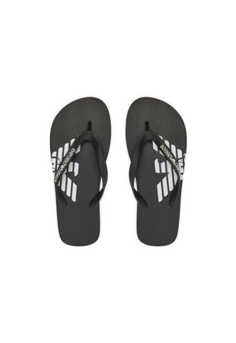 Papuci flip-flop barbati  XVQS08 XN746 - Sintetic - Negru - Negru