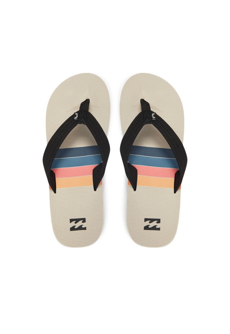 Papuci flip-flop barbati  EBYL100019 - Textil - Bej/Negru - Negru/Bej