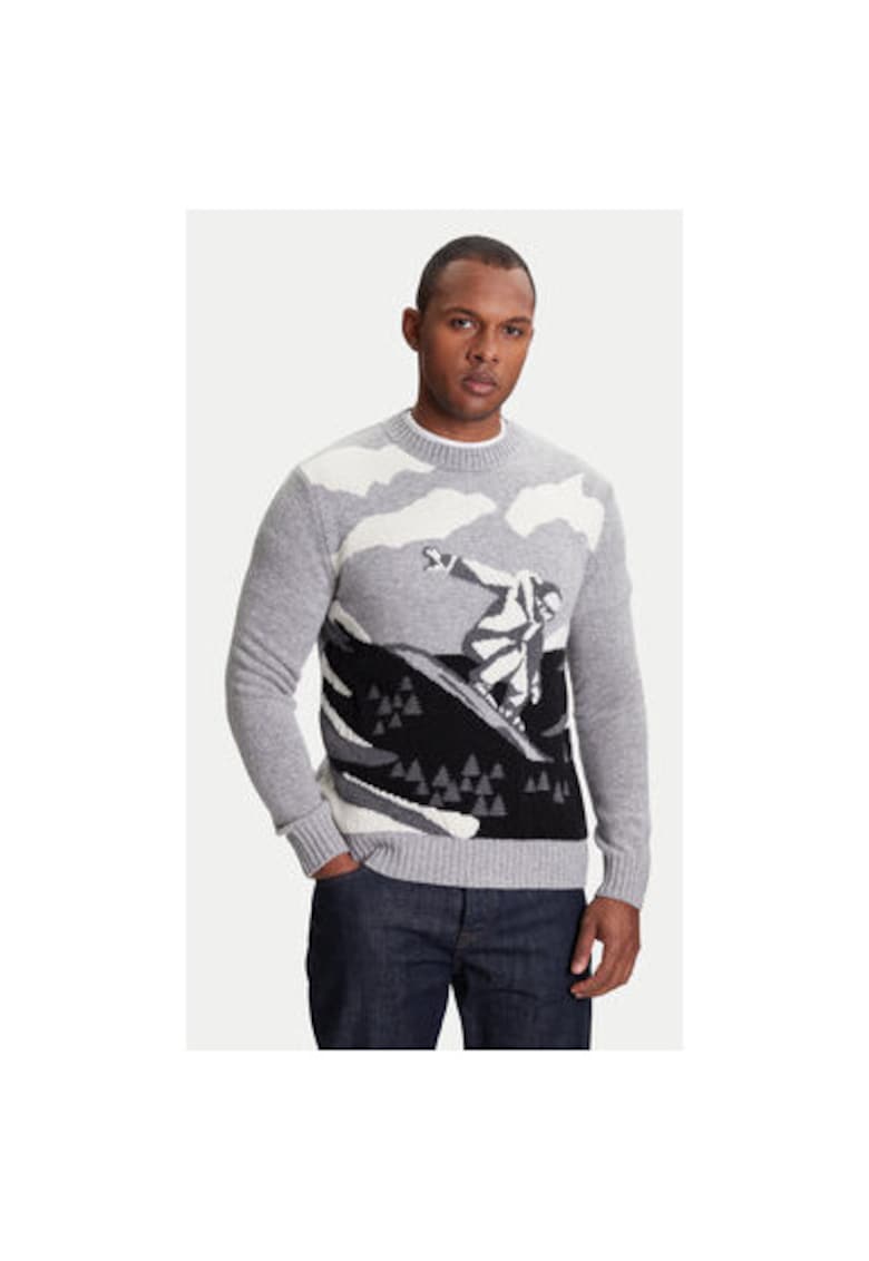 Pulover barbati  1244K108R - Lana/Nylon - Gri - Gri