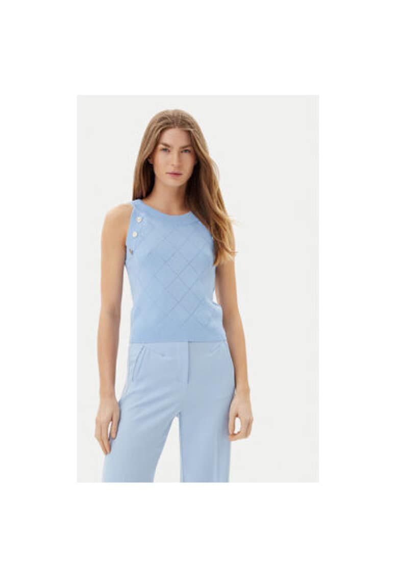 Pulover dama  ACMA001879 - Viscoza/Nylon - Albastru - Albastru