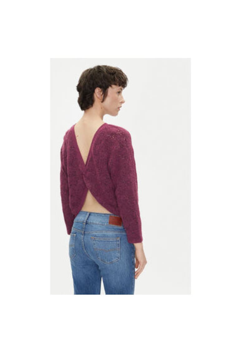 Pulover dama  PL702239 - Poliamida/Lana - Roz - Roz