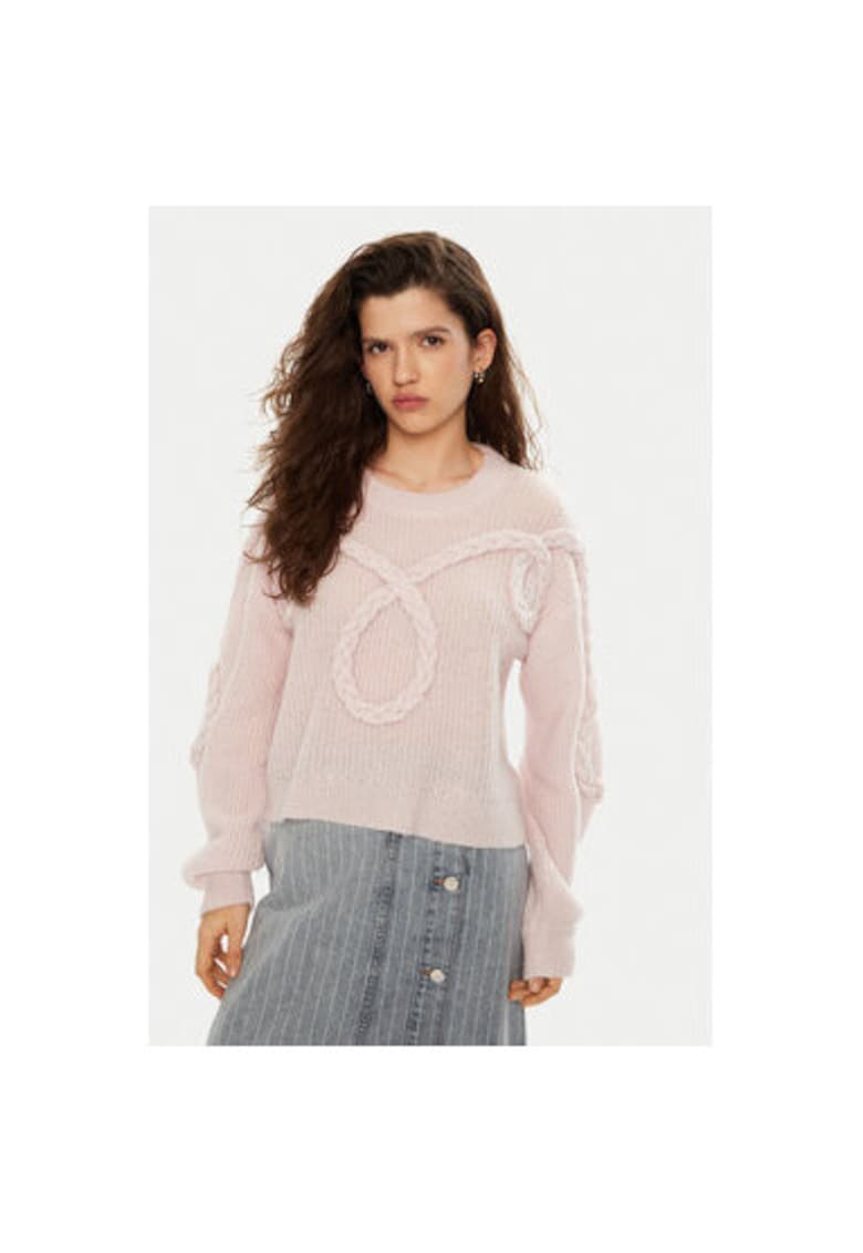 Pulover dama -  304891298 - Lana/Poliamida/Lana Alpaca - Roz - Roz