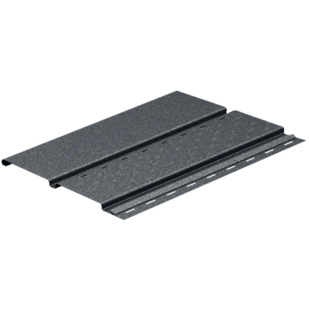 Lambriu metalic perforat Caretta, gri RAL 7016, finisaj mat, grosime 4 mm, 3000 x 263 mm