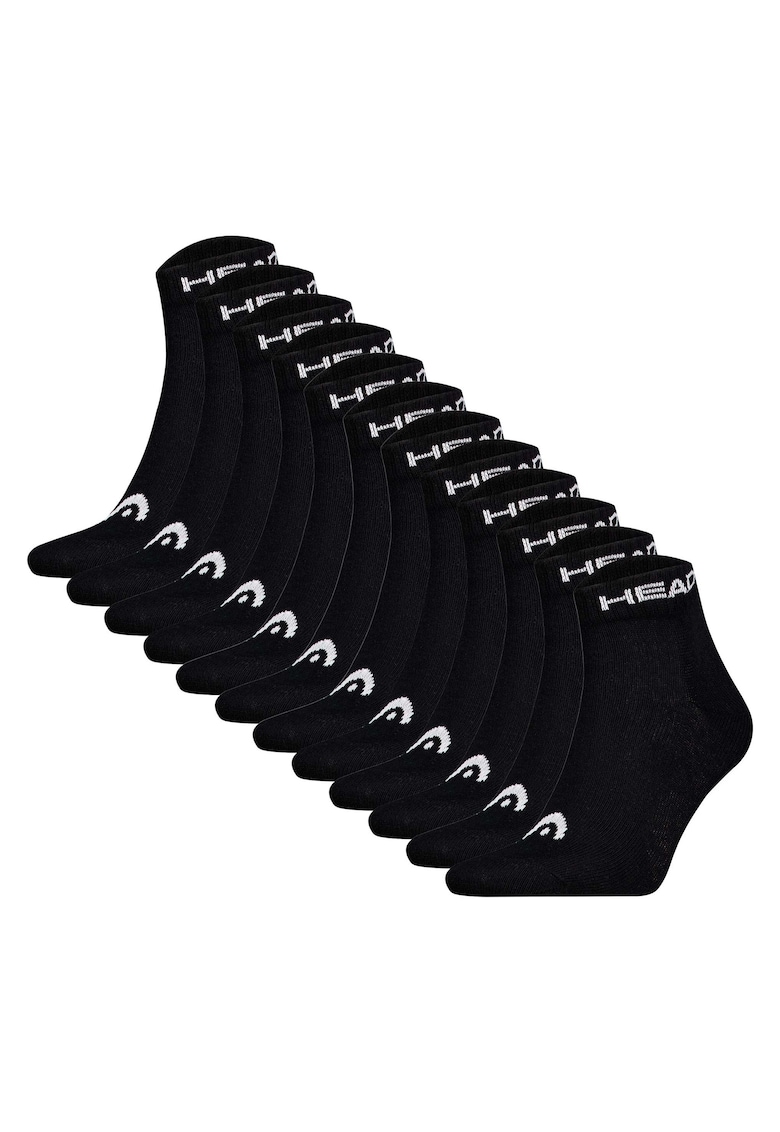 Set de 12 perechi de sosete unisex Elements - Negru