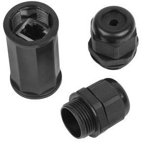 Adaptor 2x RJ45 Black