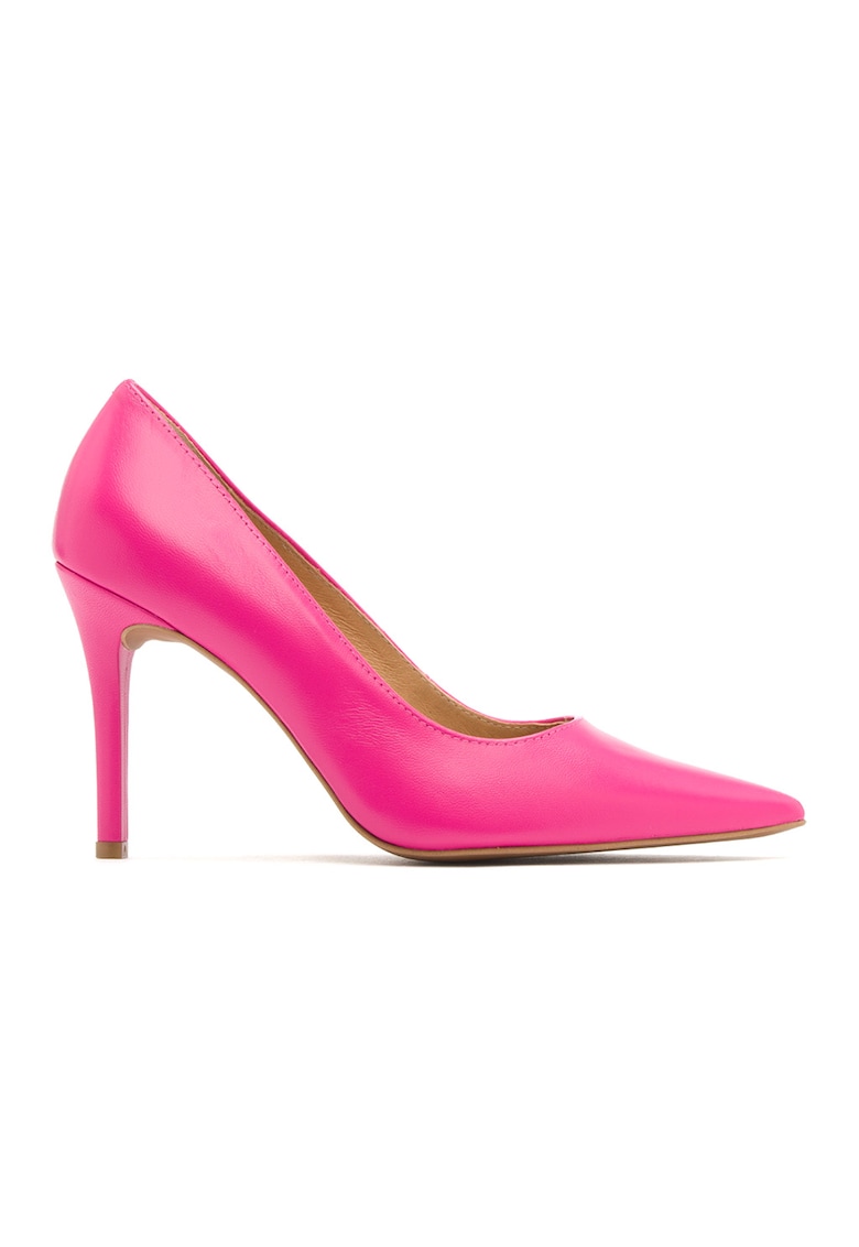Pantofi de piele cu toc stiletto Hayley - Fucsia