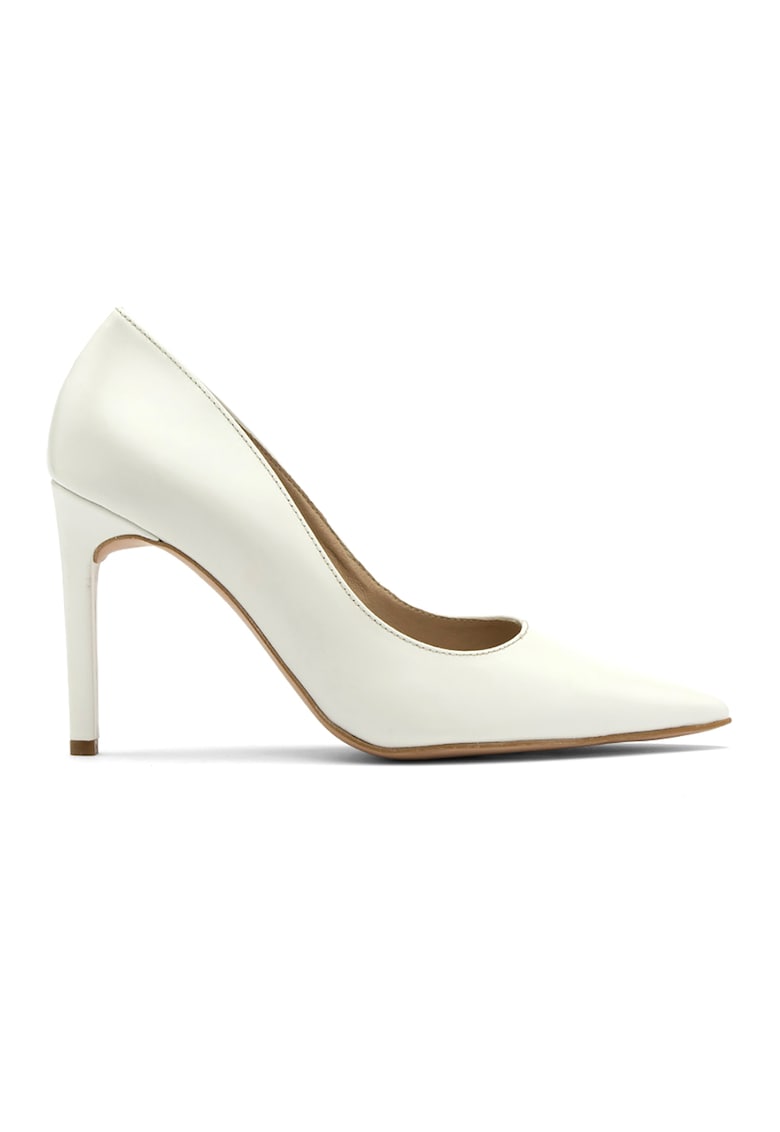 Pantofi de piele cu toc stiletto Daga - Crem