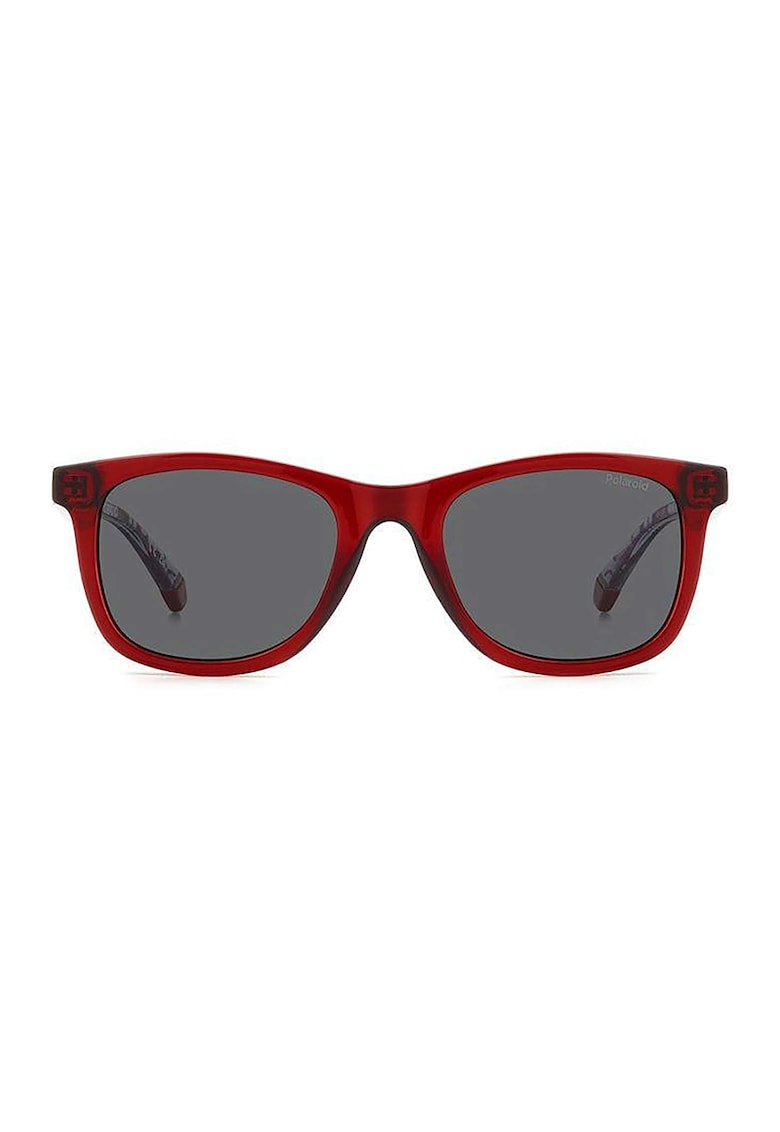 Ochelari de soare wayfarer cu lentile uni - Rosu inchis