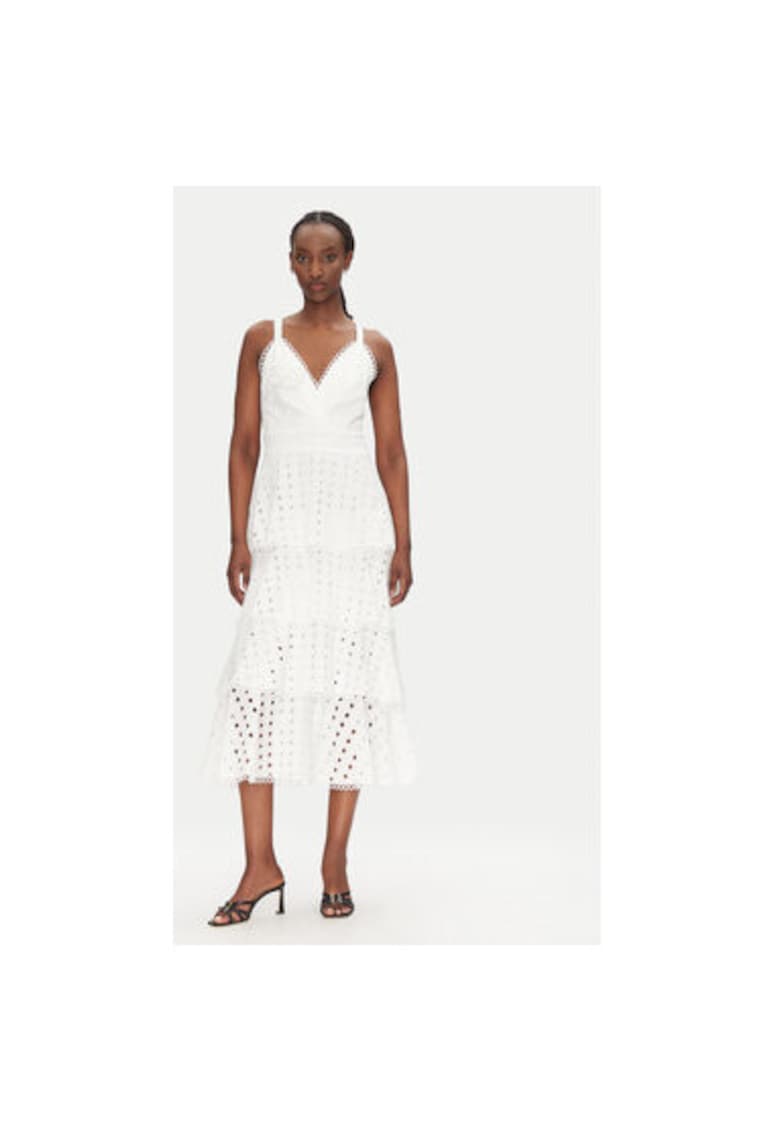 Rochie de vara dama  53-3396 - Bumbac - Alb - Alb
